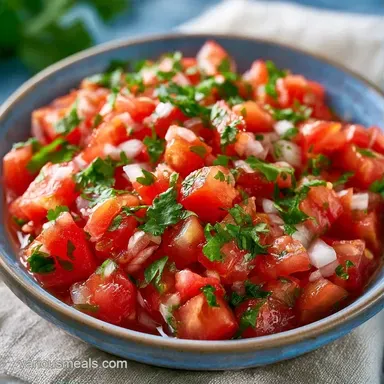 Raw Garden Tomato Salsa in 20 Minutes Recipe Card