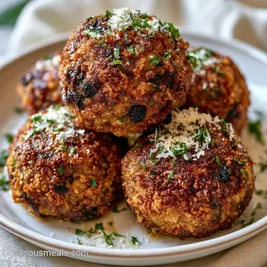 Eggplant Meatballs for 5 Servings Recipe Card