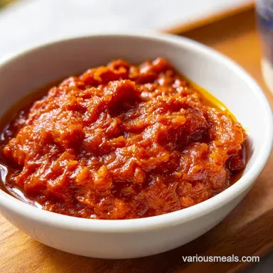 Eggplant and Pepper Zacusca: Meal Prep Recipe Card