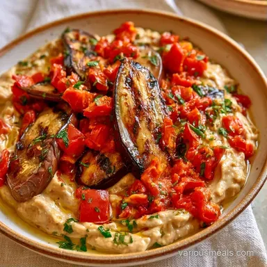 Roasted Eggplant Spread for 6 Servings Recipe Card