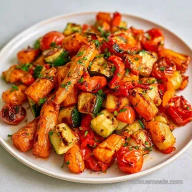 Roasted Greek Salad for 6 Servings Recipe Card