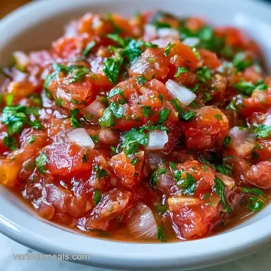 Easy 10-Minute Roma Tomato Salsa Recipe Card