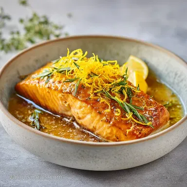 Salmon Honey Lemon Marinade with Garlic Recipe Card