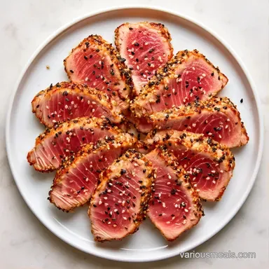 Sesame Mustard Tuna in 10 Minutes Recipe Card