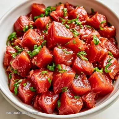 Shoyu Ahi Poke in 10 Minutes Recipe Card