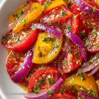 Simple Tomato Salad Ingredients for 4 Recipe Card