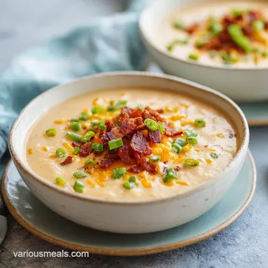 Slow Cooker Baked Potato Soup for 8 Servings