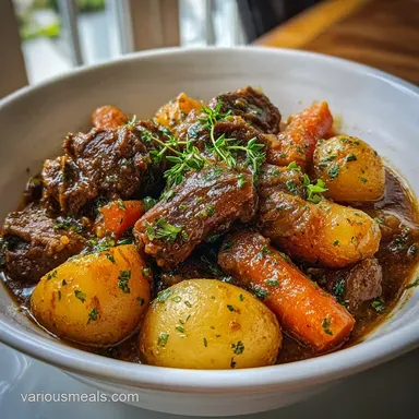 Best Slow Cooker Beef Stew from Scratch with Carrots and Potatoes: Made-Ahead Meal
