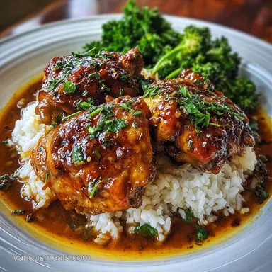 Slow Cooker Honey Garlic Chicken Recipe for 4 Hours Recipe Card