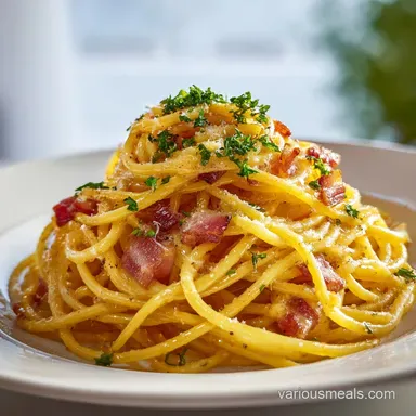 Spaghetti Carbonara Recipe for 4 Servings