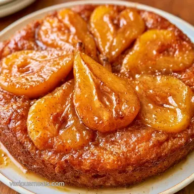 Spiced Pear UpsideDown Cake for 12