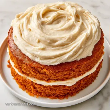 Spiced Pumpkin Layer Cake for 12 Servings Recipe Card