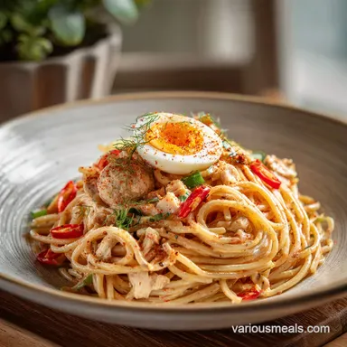 Swedish Meatball Pasta in 35 Minutes Recipe Card