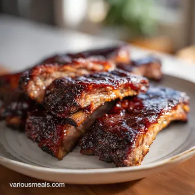 Instant Pot Ribs for 4 Servings Recipe Card