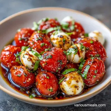 Tomato Basil Salad Recipe in 10 Minutes Recipe Card