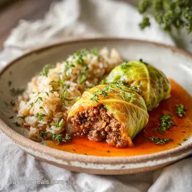 Stuffed Cabbage Rolls Recipe: A Traditional Beef and Rice Dinner