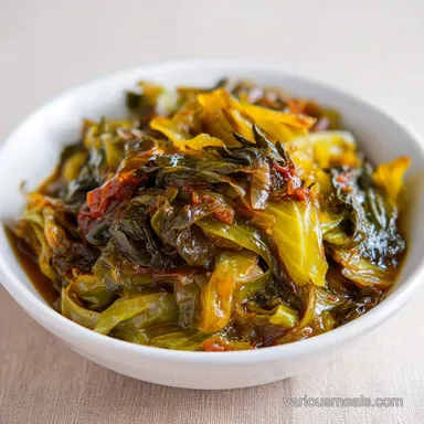 Turkish Cabbage Stew with Ground Beef for 6 Servings Recipe Card
