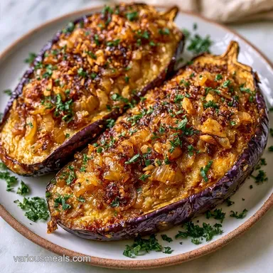 Turkish Eggplant Casserole: Roasted