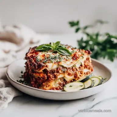 Zucchini Lasagna with Cottage Cheese
