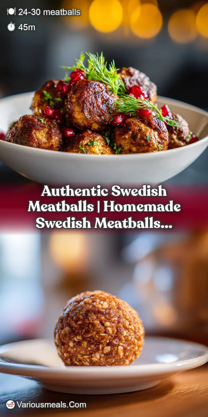 Close-up view of moist, perfectly cooked meatballs bathed in velvety, pale brown gravy, invitingly warm.