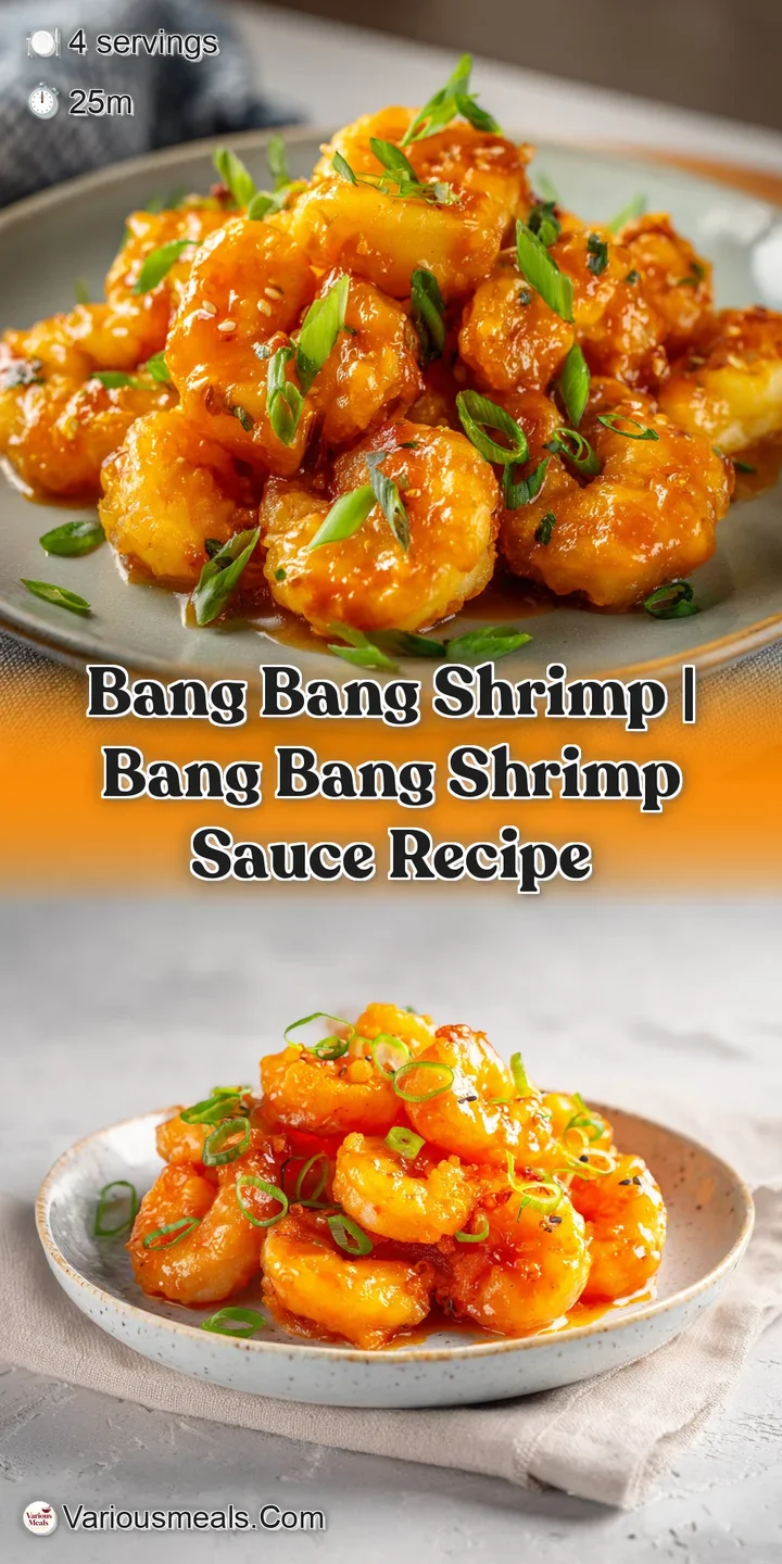 Close-up of tender shrimp enveloped in a rich, velvety orange sauce with vibrant green onion rings on top.