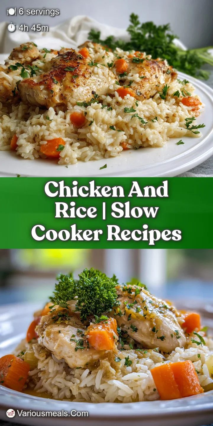 Close-up reveals moist chicken pieces amidst creamy rice. Glistening sauce and fresh herbs create an appetizing, comfortin...