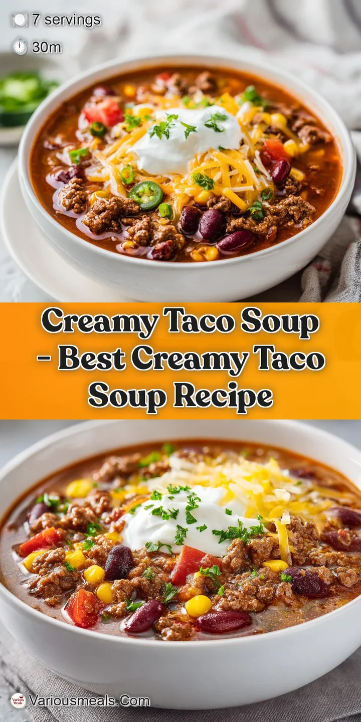 Close-up of bubbling taco soup, showcasing tender ground beef, diced tomatoes, and melted cheese.