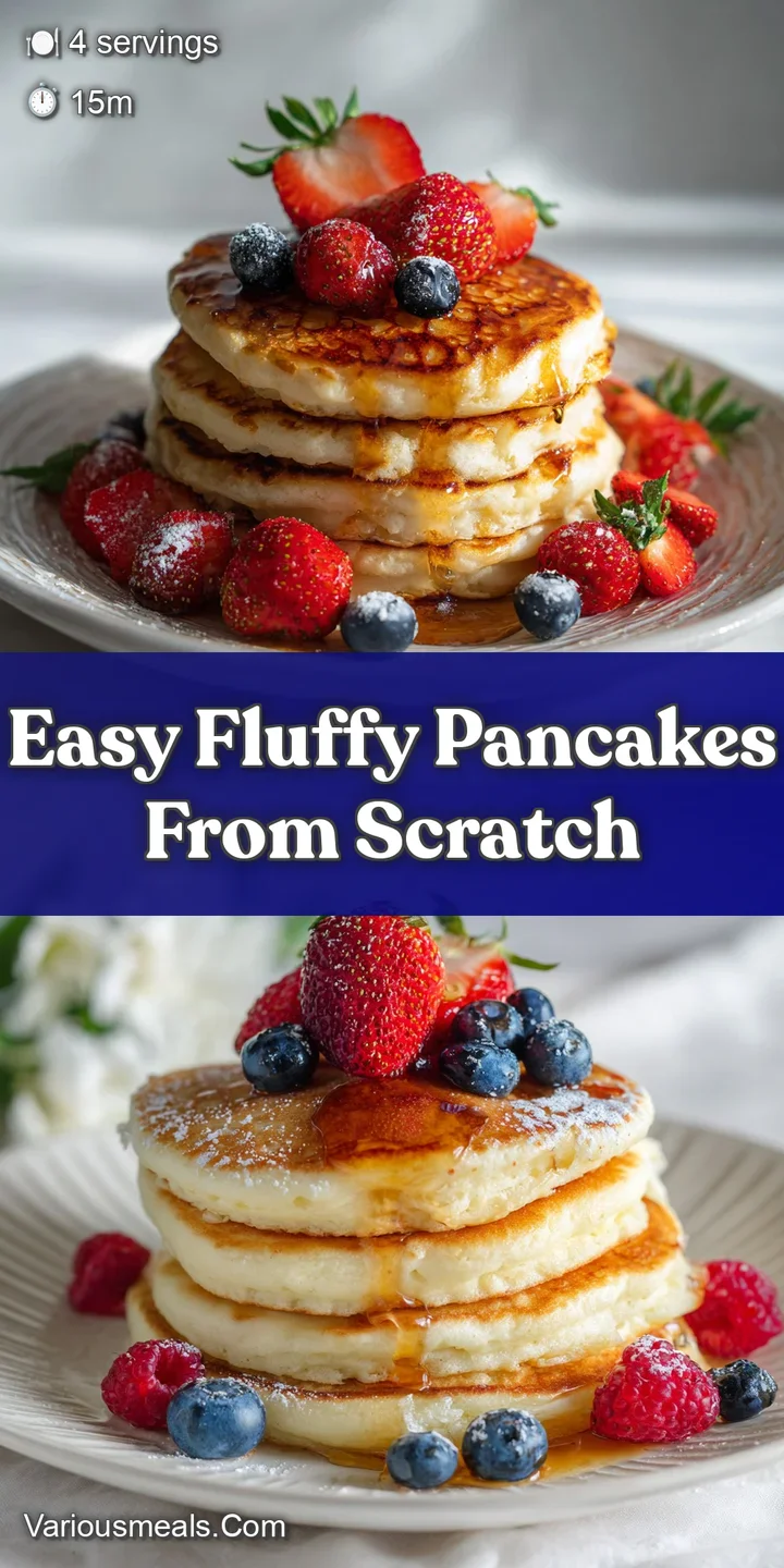 Close-up shows fluffy pancake texture, soaked in syrup. Steam rises from warm surface, highlighting golden-brown edges and...