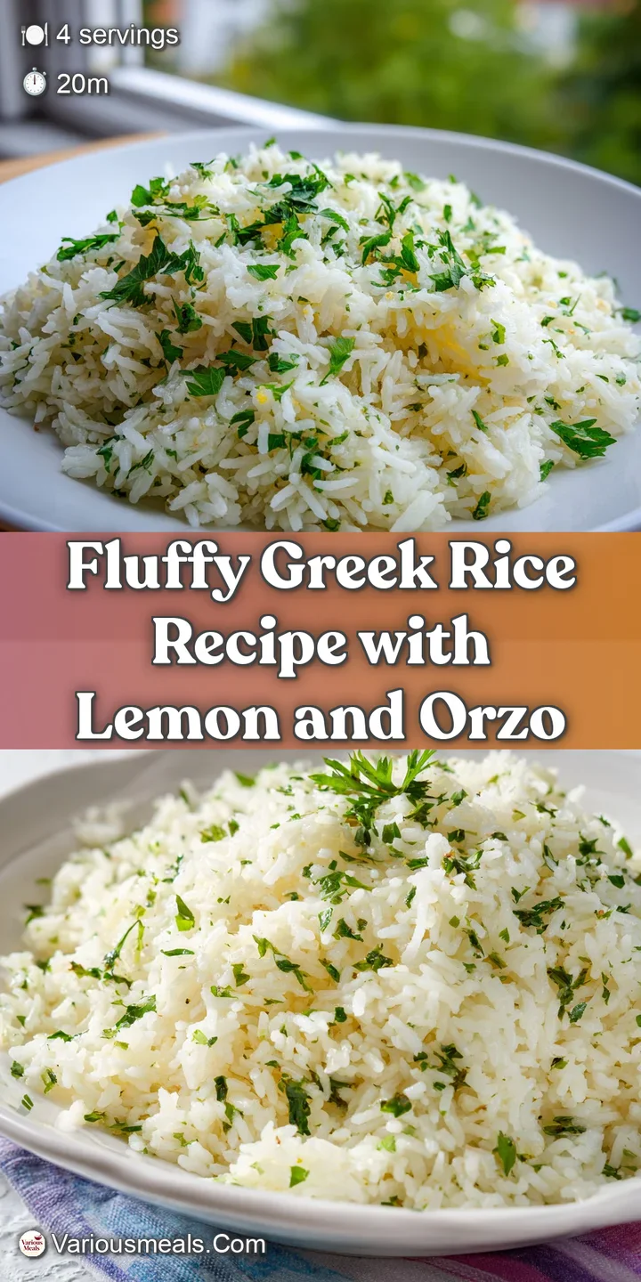 Close-up reveals glistening grains of perfectly cooked rice, studded with vibrant green herbs and flecks of yellow lemon z...