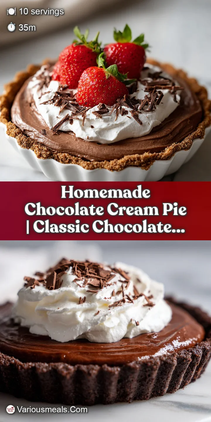 Close-up of glossy, dark chocolate ganache topping a creamy, pale brown pie filling.