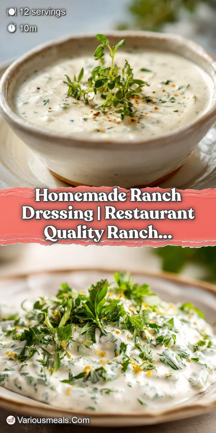 Thick, luscious ranch dressing in a small white ramekin, showcasing its herbaceous texture.