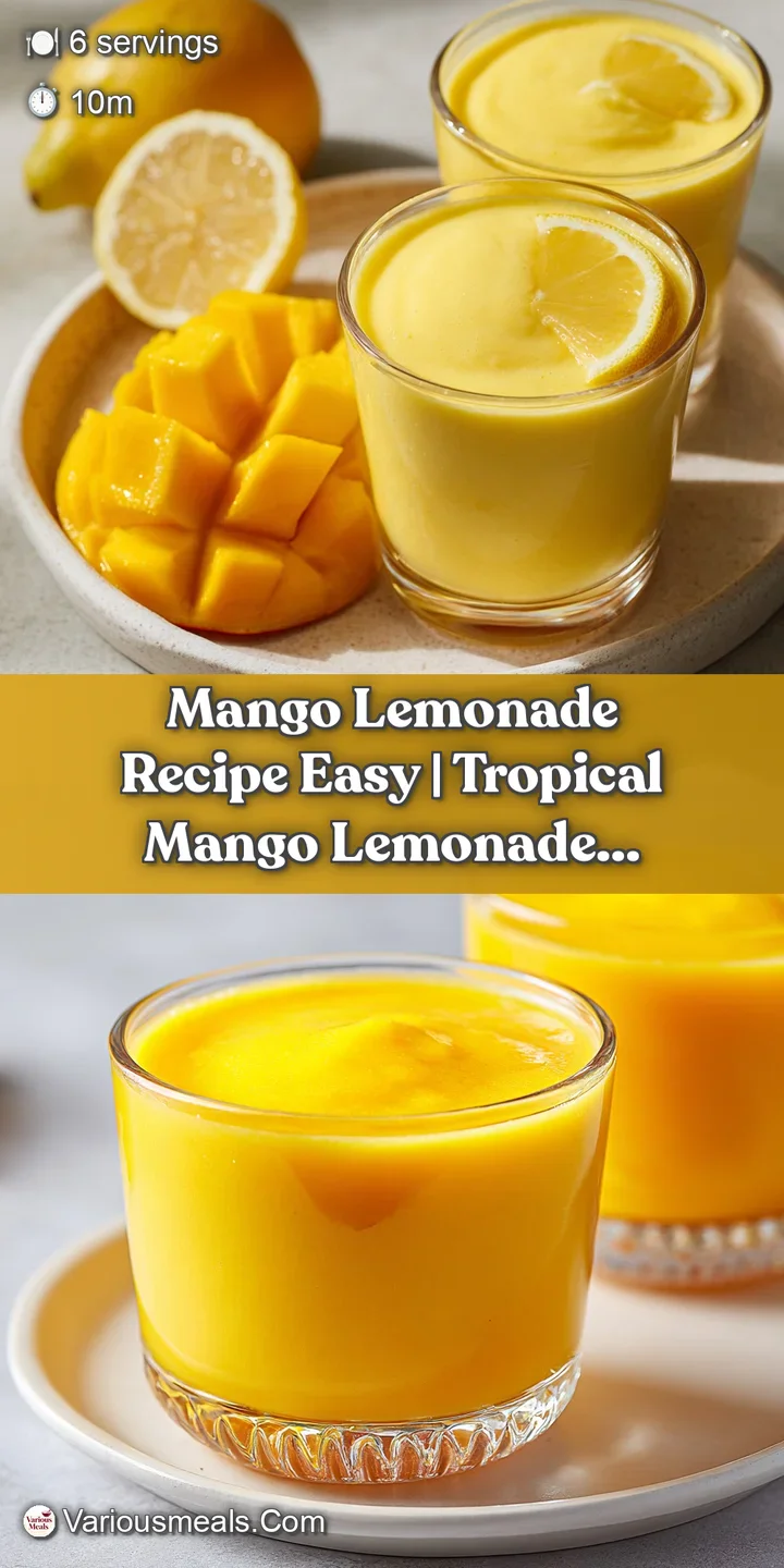 Close-up of frothy, sunshine-yellow mango lemonade, showing its smooth, velvety texture and refreshing chill.