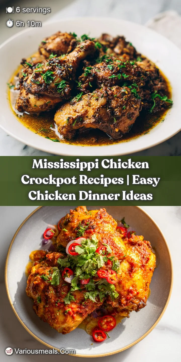Close-up of succulent, slow-cooked chicken thighs with a deep brown, slightly caramelized crust.