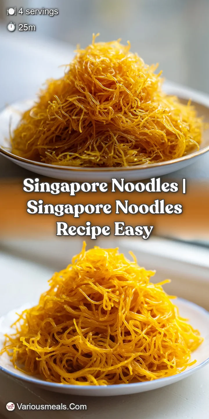 Close-up of glistening yellow noodles entwined with tender shrimp and slivers of bright orange carrot and pepper.