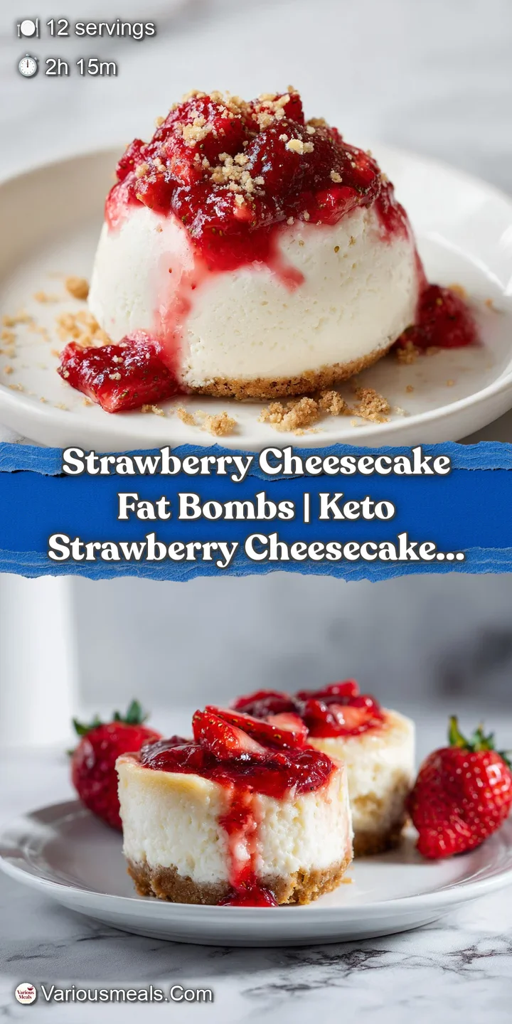 Close-up of a vibrant pink strawberry cheesecake bite, showing its smooth, rich, creamy texture.