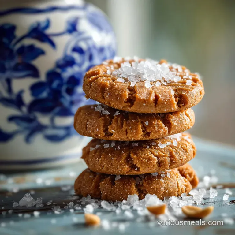 3-Ingredient Peanut Butter Cookie with Sea Salt