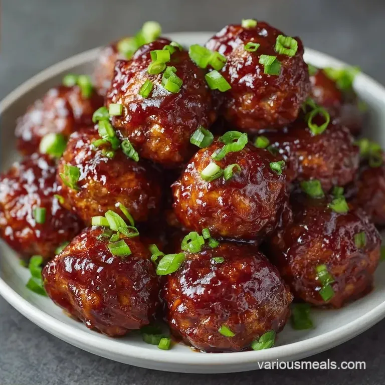 Baked Bourbon BBQ Meatballs: Sticky and Caramelized