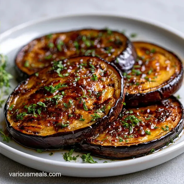 Balsamic Roasted Eggplant Steaks in 30 Minutes