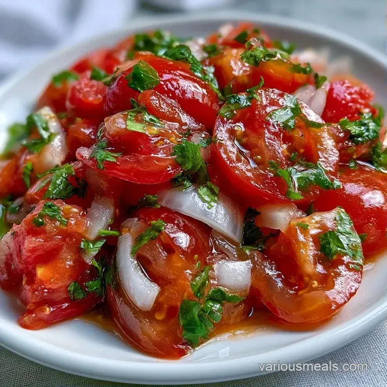 A vibrant red tomato blend in a ceramic bowl served with a side of toasted golden tortilla chips on a wooden board.