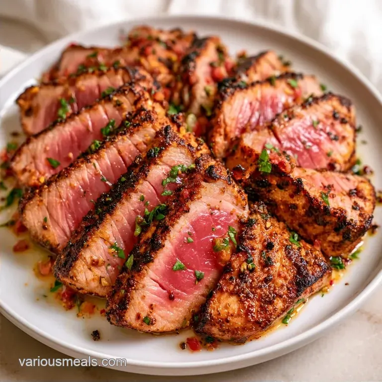 Blackened Ahi Tuna Steaks: Pan-Seared