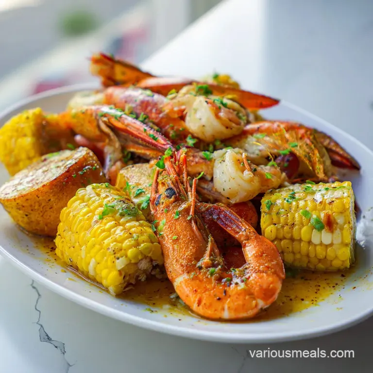Cajun Seafood Boil with Cajun Garlic Butter Sauce