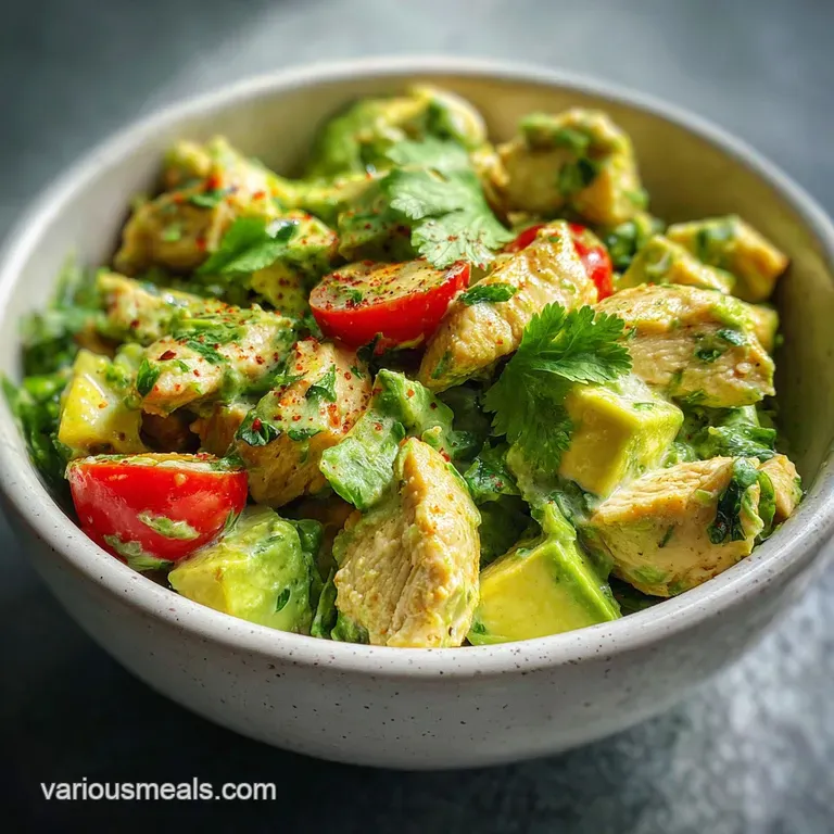 Chicken Salad Meal Prep Idea for Work with Avocado