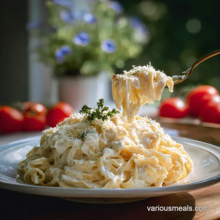 Perfectly portioned pasta swirled in a shallow bowl, glistening under a light sheen of sauce, topped with herbs.