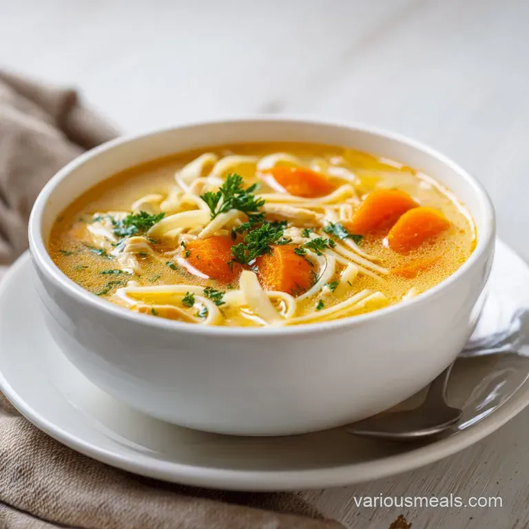 Easy Creamy Chicken Noodle Soup