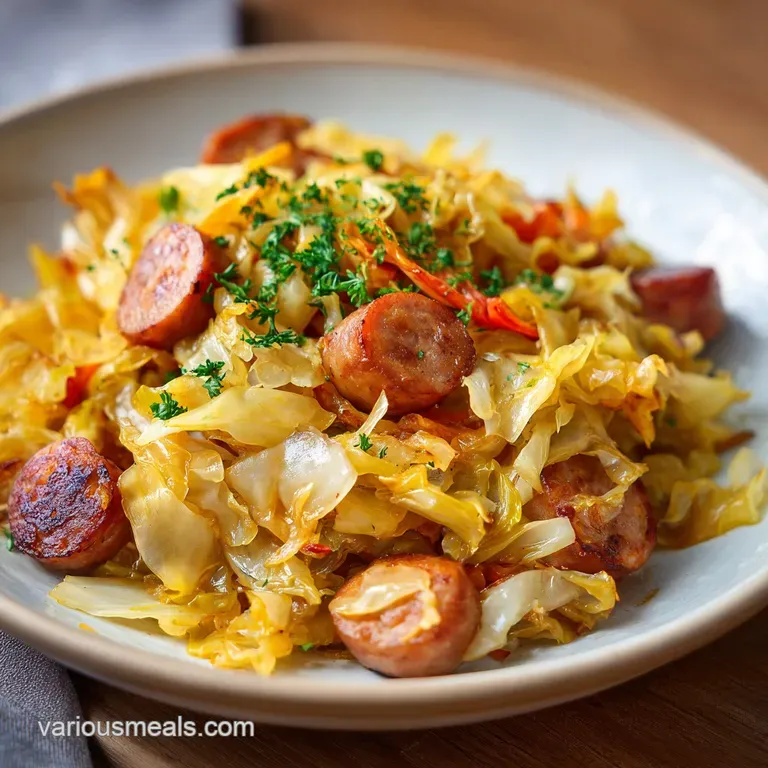 Fried Cabbage and Sausage: Caramelized and Savory