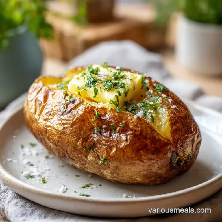 Perfect Baked Potato with Garlic Butter