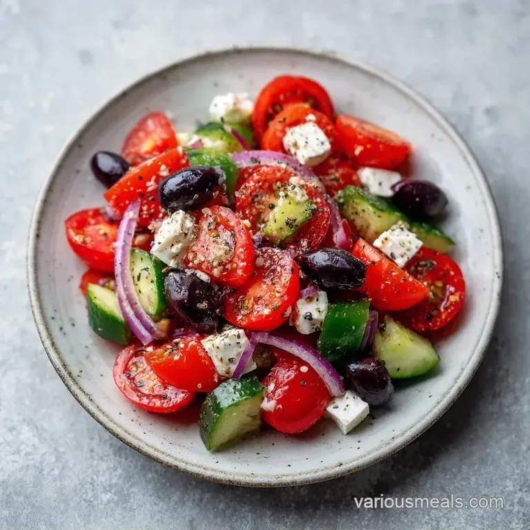 Greek Tomato Feta Salad: Fresh and Zesty