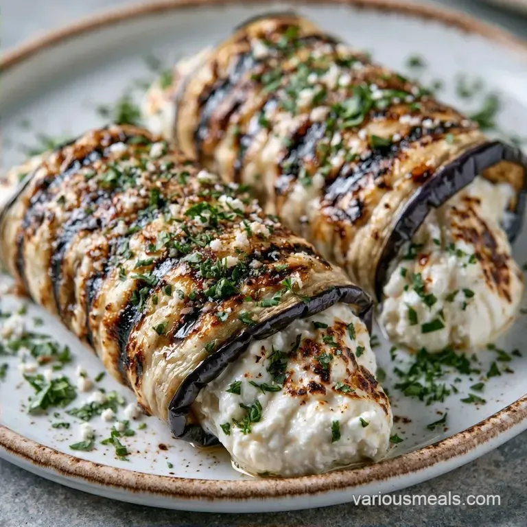 Smoky Grilled Eggplant Rollatini
