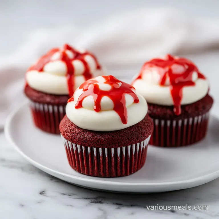 Spooky Halloween Red Velvet Cupcakes