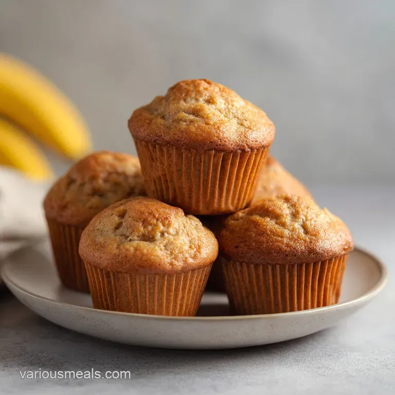Peanut Butter Banana Muffins: Healthy & Dairy Free